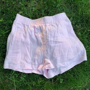 LA Hearts light pink linen shorts